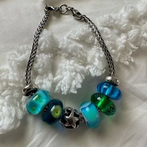 Sterling Silver Troll Beads bracelet